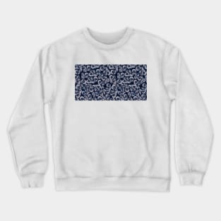 Floral Glitter Pattern Crewneck Sweatshirt